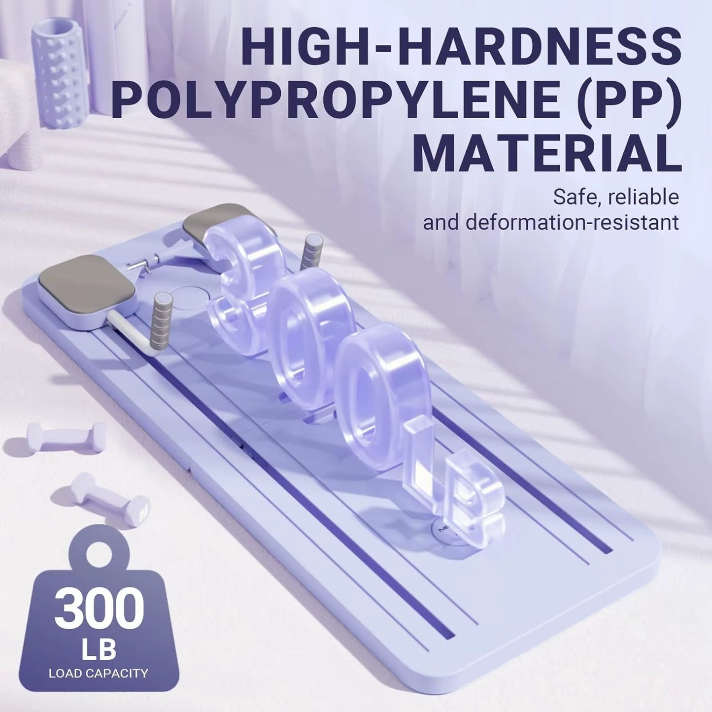 2025 5In1 Multi-Purpose Foldable Pilates Reformer Pilates Board AB Roller Wheel for Home Pilates Sliding Board