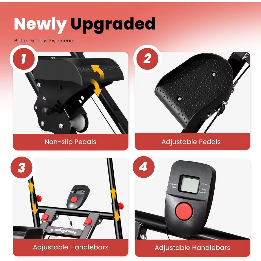BODYRHYTHM New Stair Stepper for Home Gym Exercise Vertical Climber Machine for Full Body Workout Foldable Cardio Exercise Mach